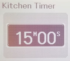 Kitchen timer set for 15 minutes
